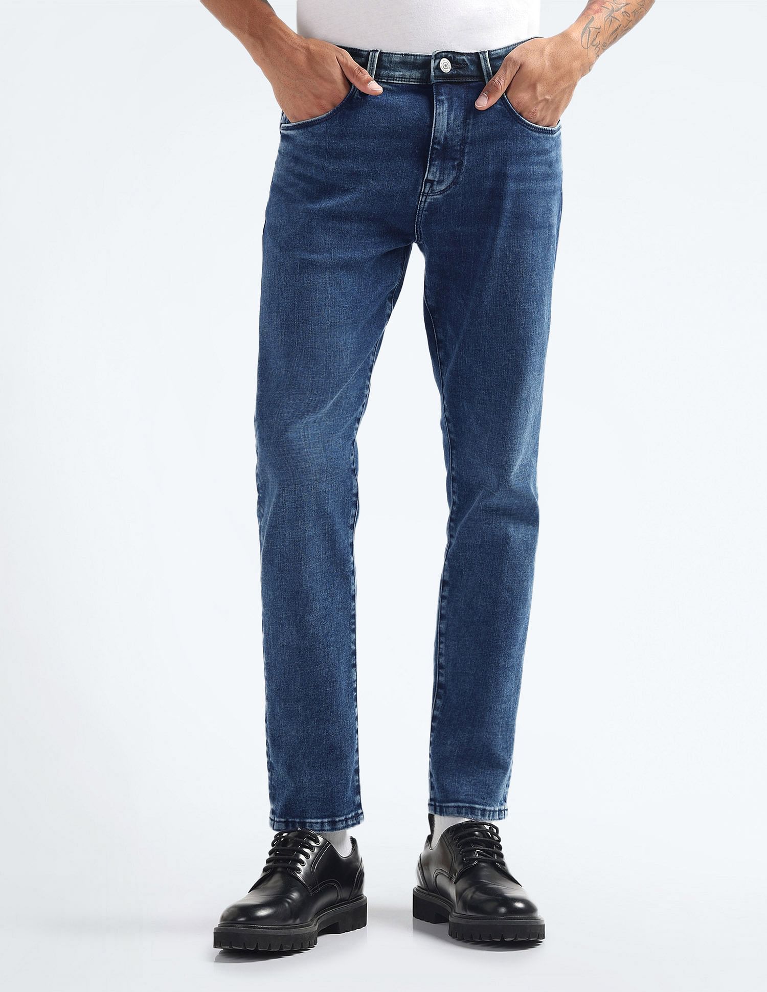 Flying Machine Slim Tapered Stone Wash Jeans