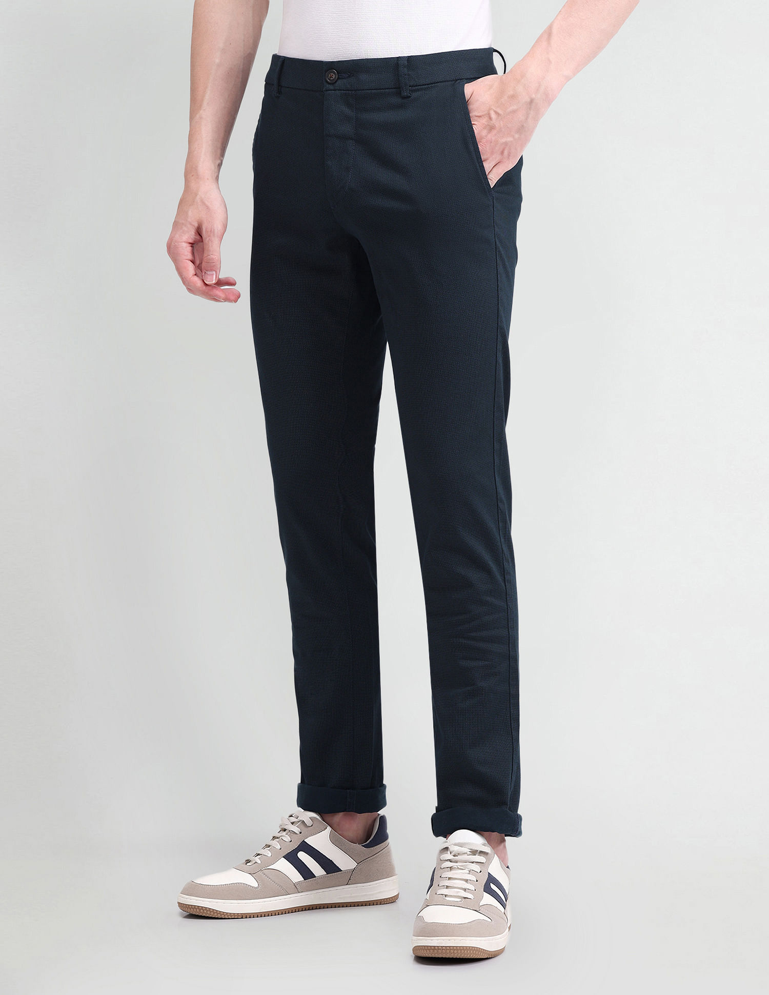 Arrow Sport Slim Fit Satin Trousers