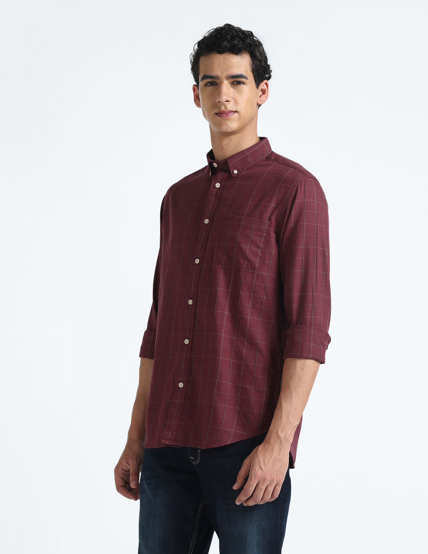 Flying Machine Pure Cotton Check Shirt