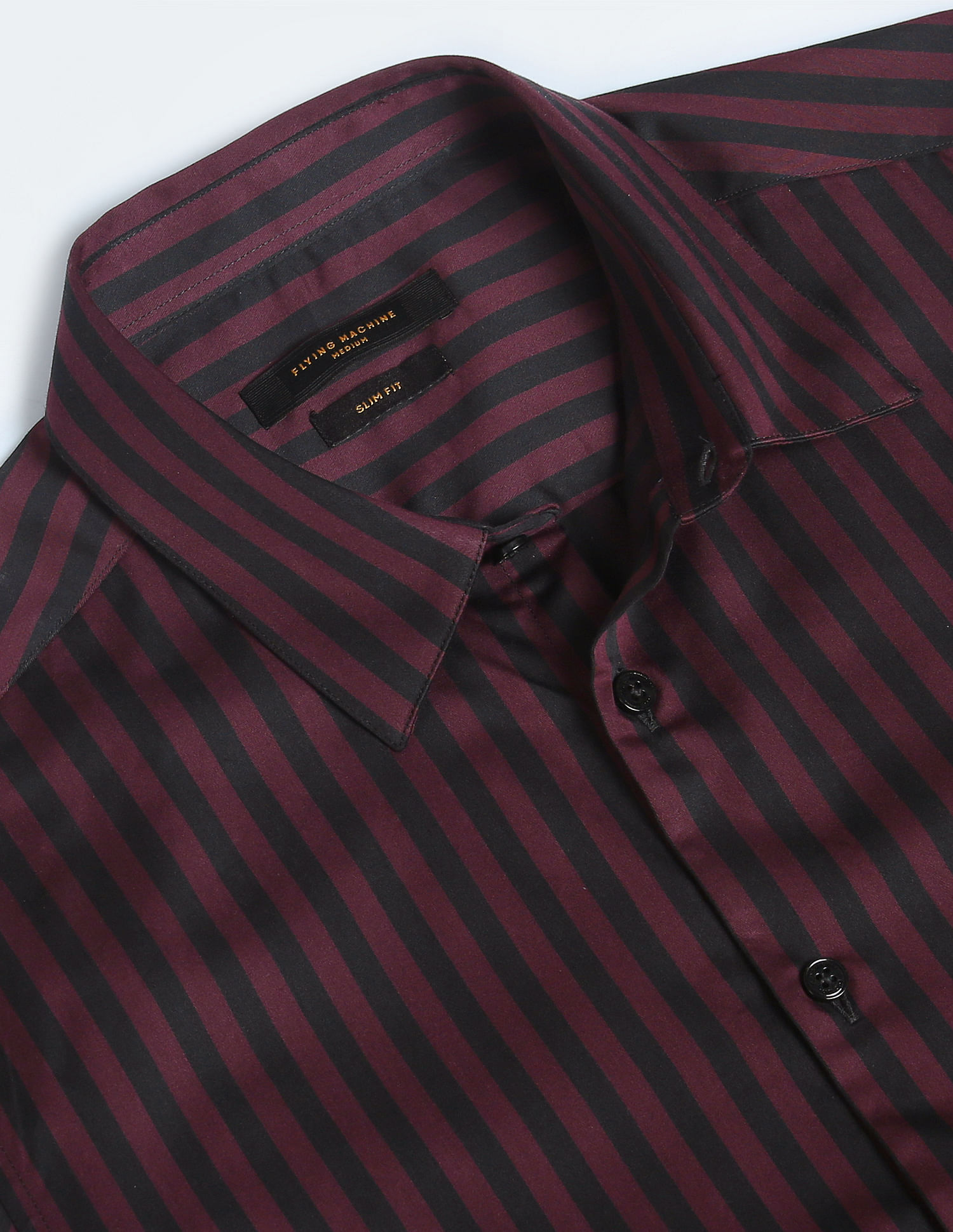 Flying Machine Vertical Stripe Slim Fit Shirt