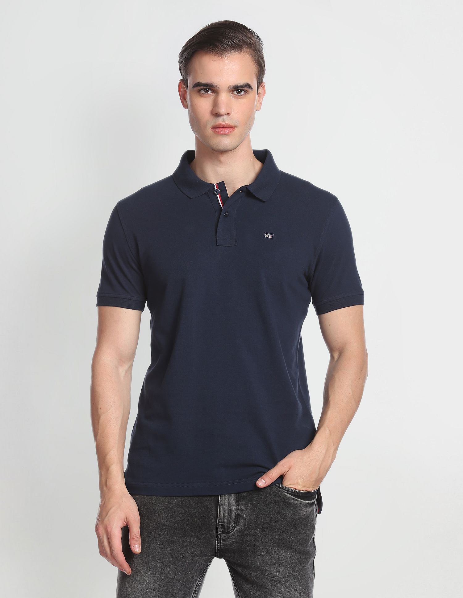 Buy Arrow Sports Ribbed Collar Pique Polo Shirt - NNNOW.com Buy Arrow Sports Ribbed Collar Pique Polo Shirt - NNNOW.com
