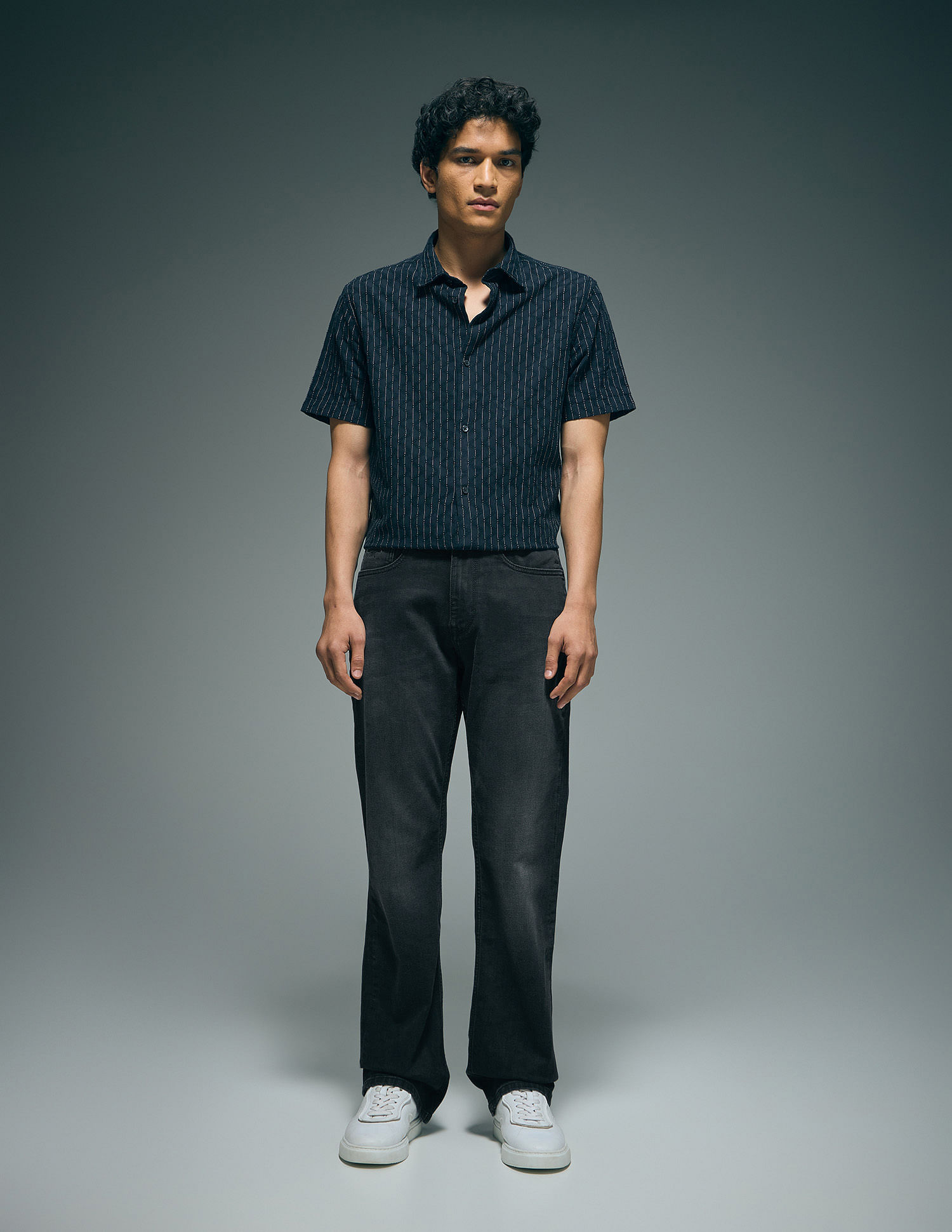Flying Machine Mid Rise Bootcut Jeans
