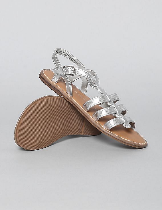 Silver gladiator online sandals