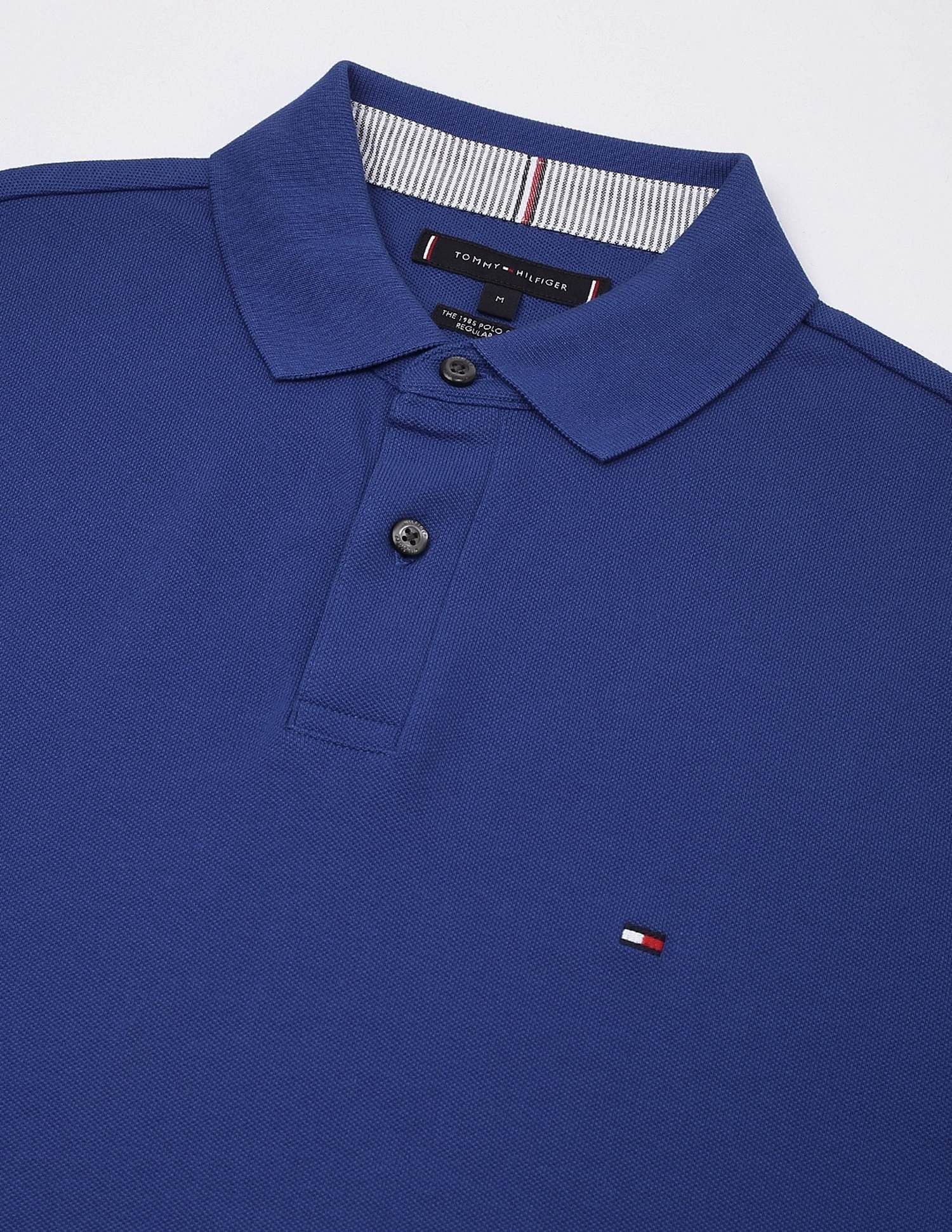 Tommy Hilfiger Solid Regular-Fit Cotton Polo Shirt