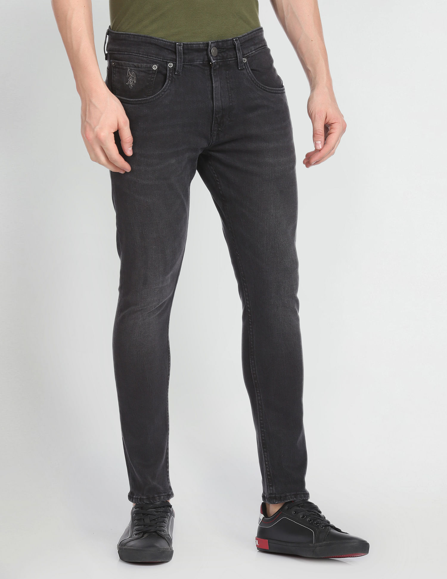 U.S. Polo Assn. Denim Co. Henry Tapered Cropped Fit Black Jeans