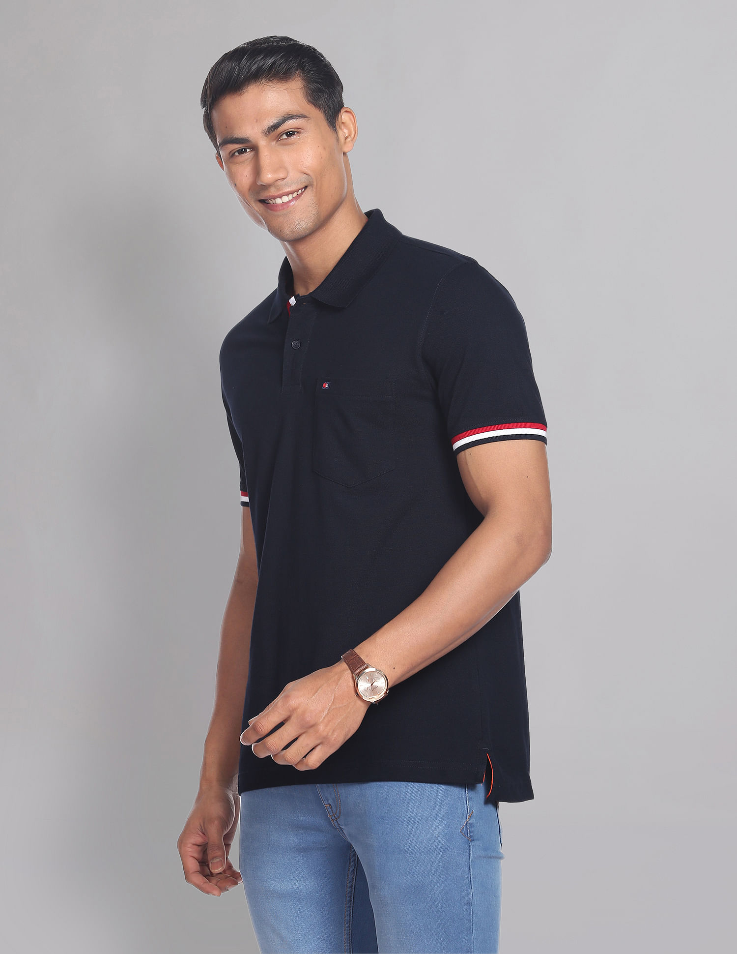 AD by Arvind Patch Pocket COOL-IT Real Deal Polo Shirt