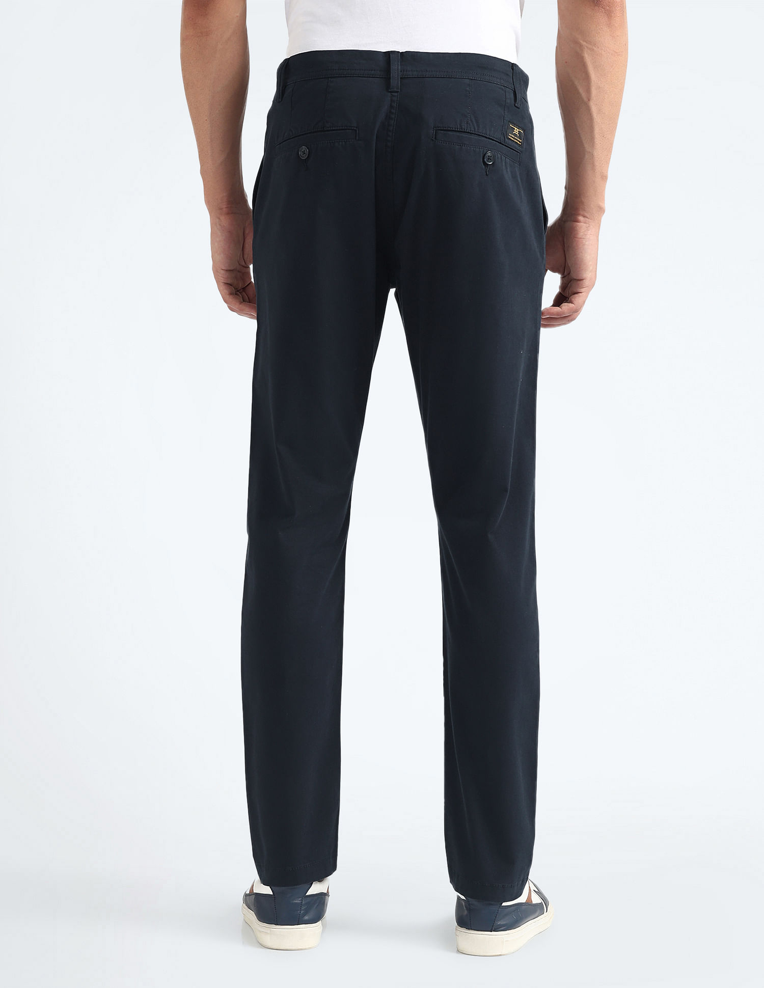 Flying Machine Slash Slim Tapered Fit Solid Chinos