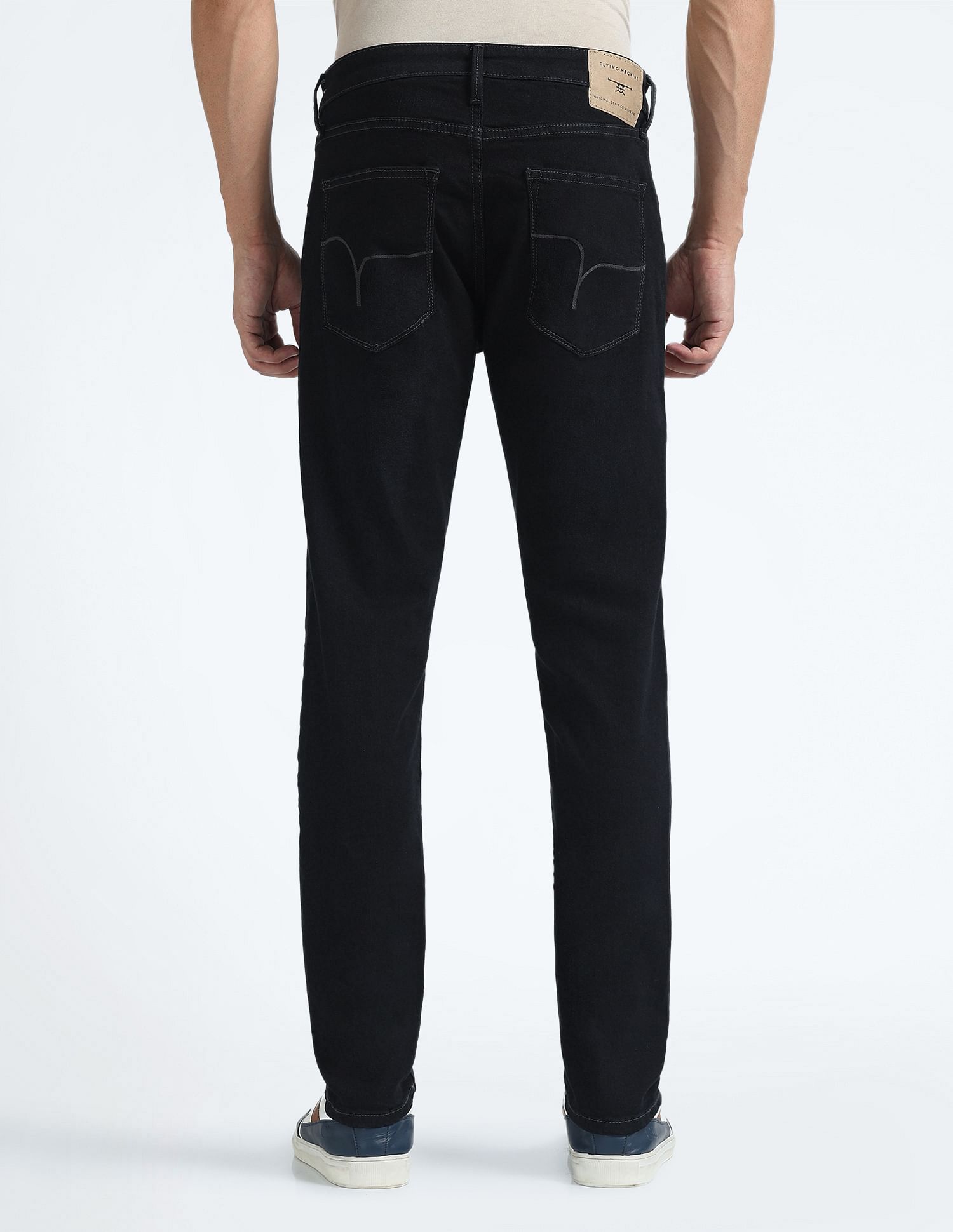 Flying Machine Slash Slim Tapered Fit Rinsed Jeans