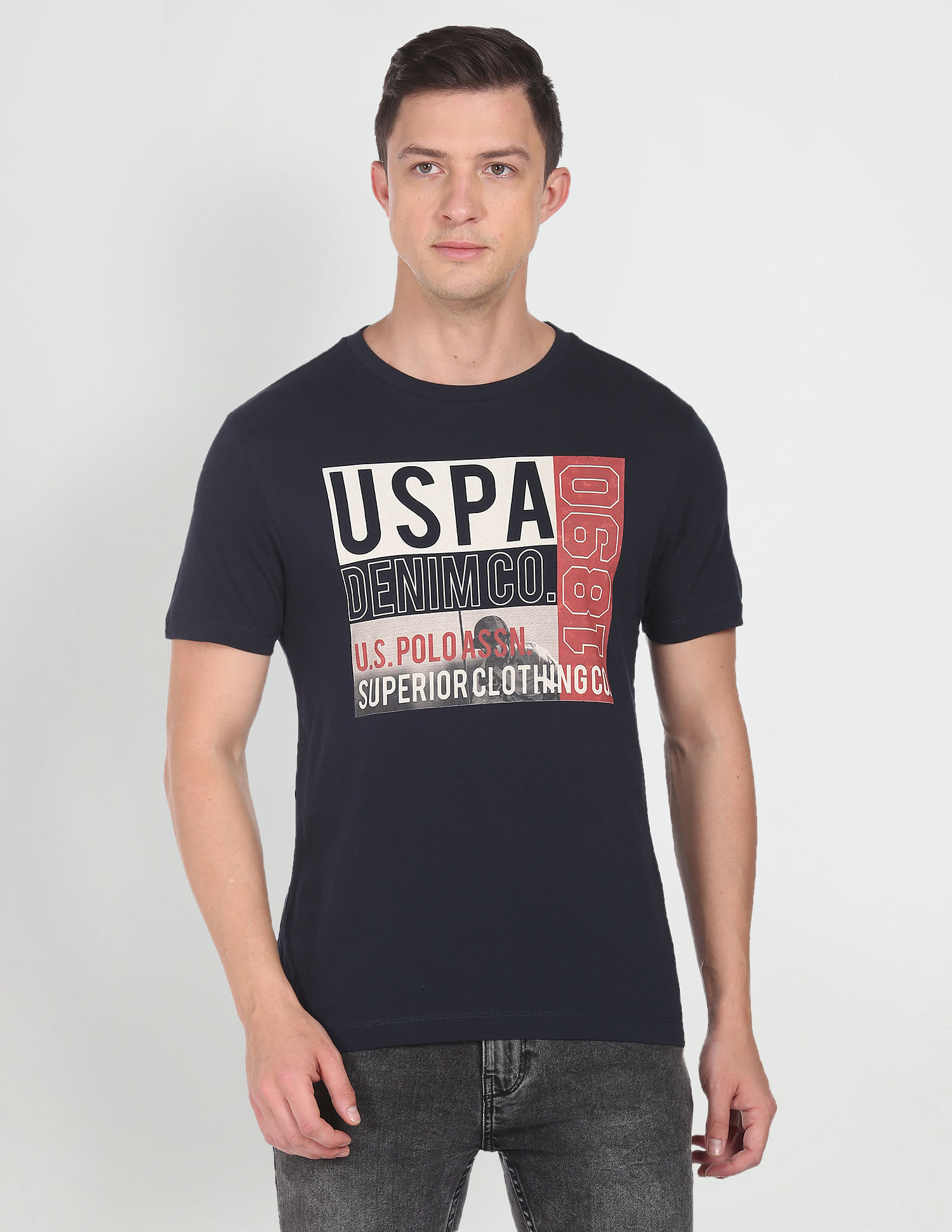 U.S. Polo Assn. Denim Co. Stacked Logo T-Shirt