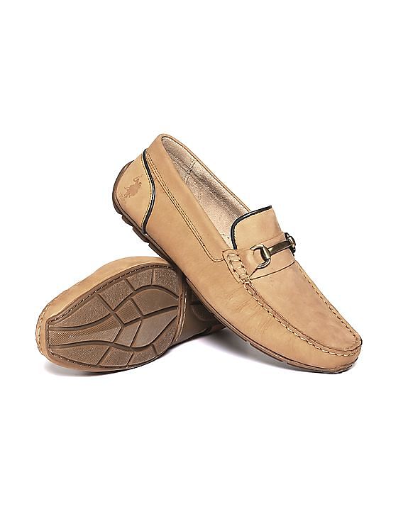 U.S. Polo Assn. Square Toe Horsebit Leather Hebber Loafers
