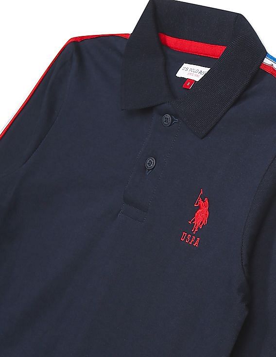 Buy . Polo Assn. Kids Long Sleeve Taped Polo Shirt 