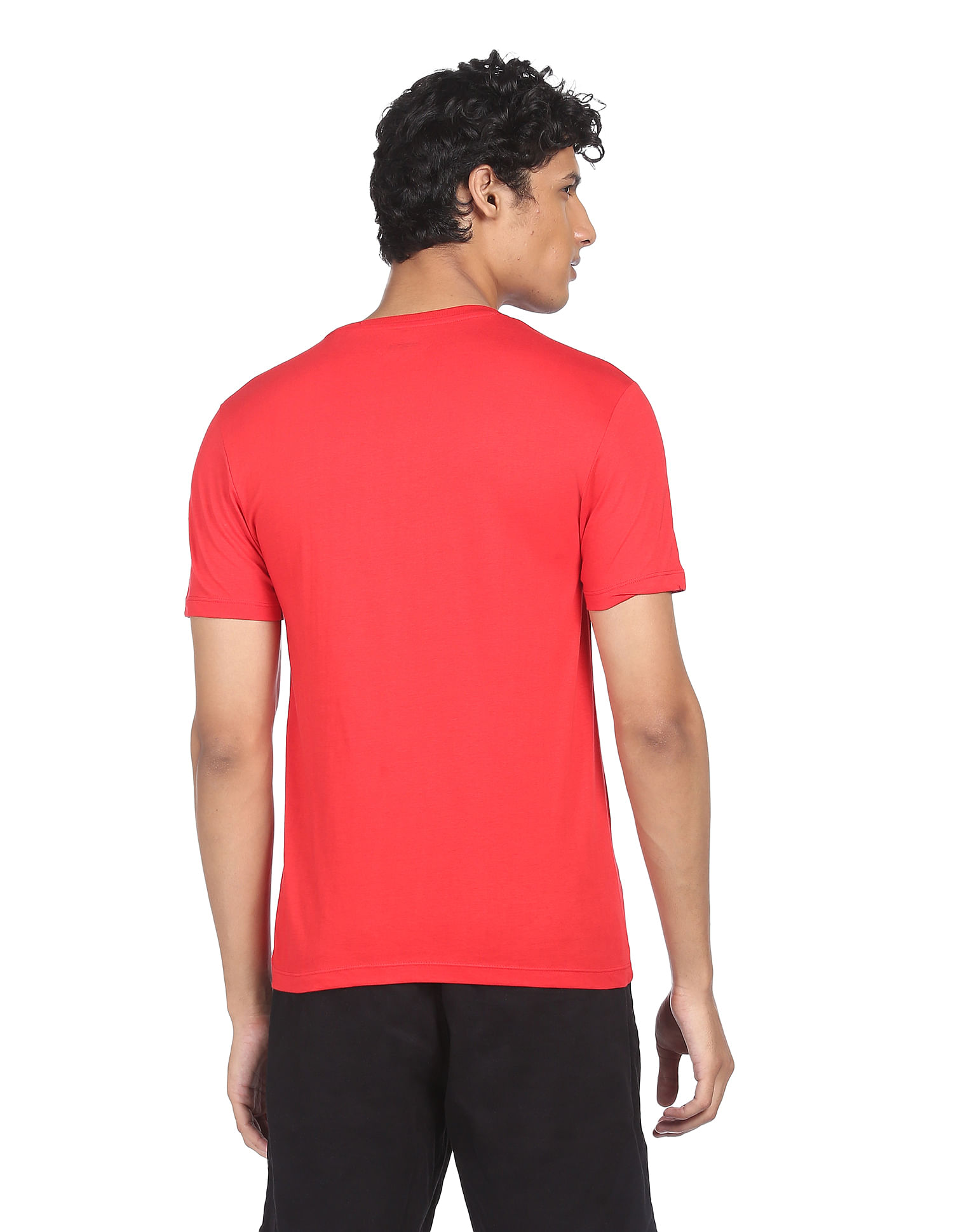 Flying Machine Pure Cotton Graphic Print T-Shirt
