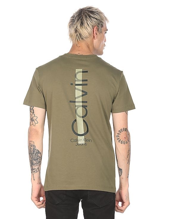 Sale calvin klein t shirt khaki Best Sale