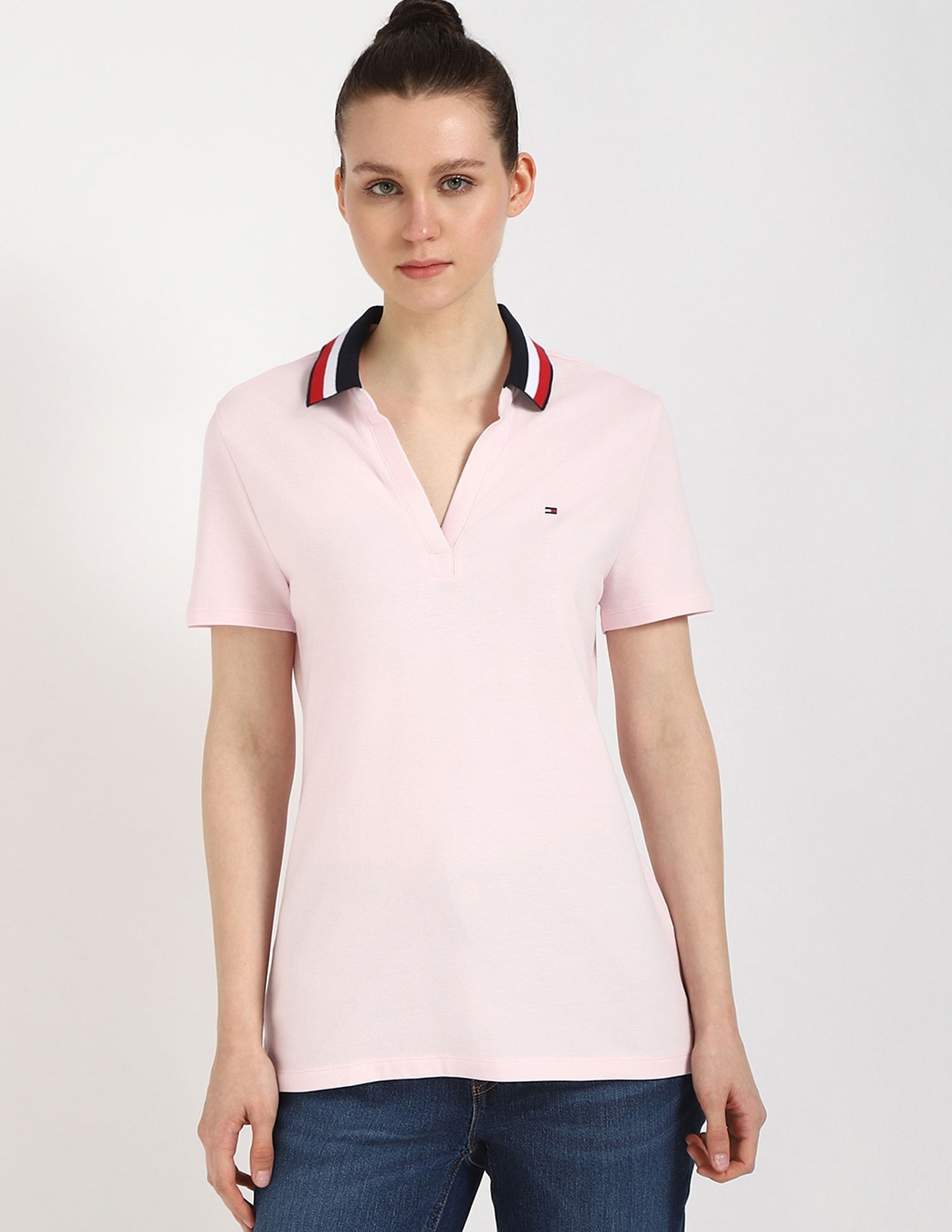 Tommy Hilfiger Solid Regular Fit Cotton Polo Shirt