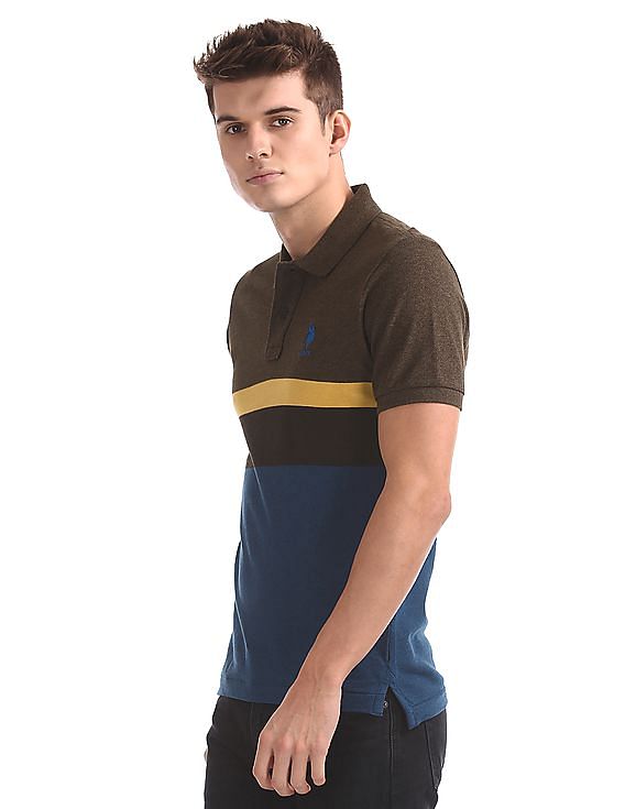 U.S. Polo Assn. Striped Pique Polo Shirt