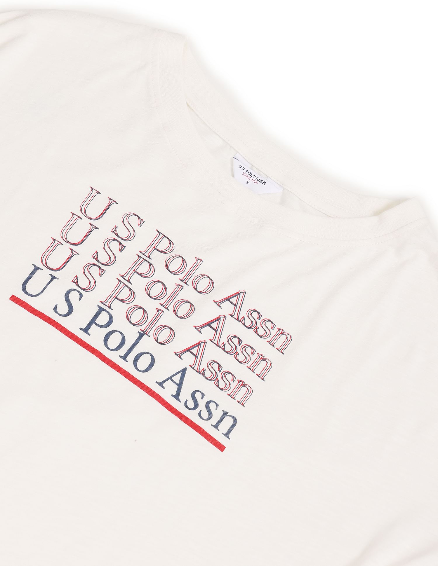 U.S. Polo Assn. Women Typographic Print Cotton T-Shirt
