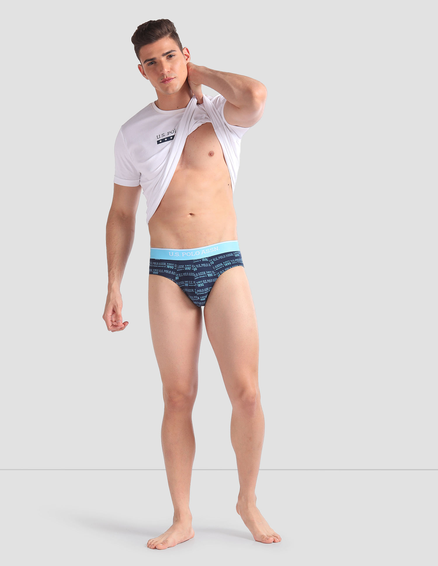 Buy USPA Innerwear Printed Cotton Stretch Jersey I615 Briefs - Pack Of 1 -  NNNOW.com