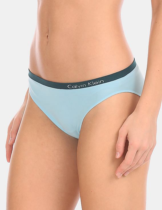 Buy Calvin Klein Underwear Women Light Blue Mid Rise Solid Stretch