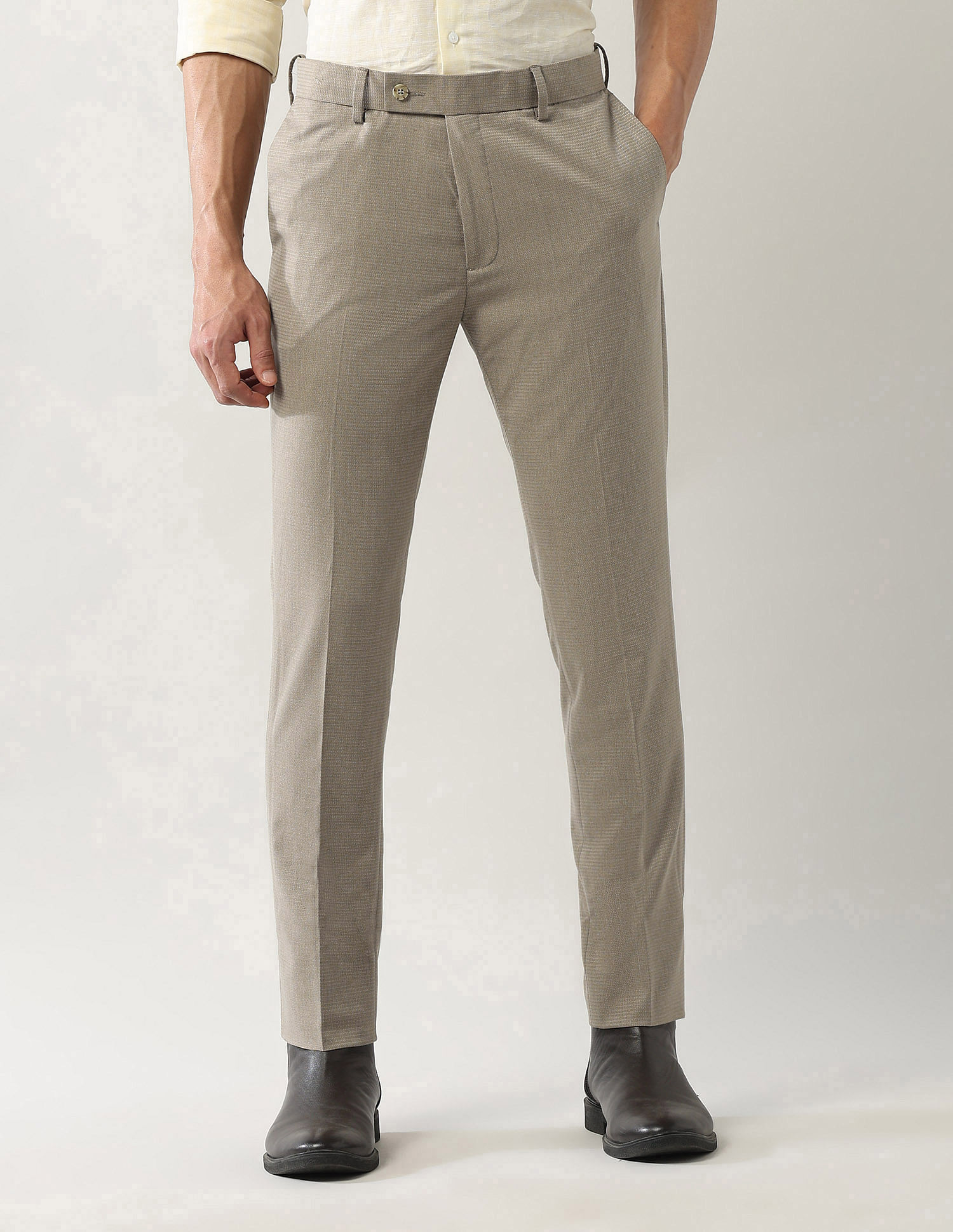 Arrow Textured Autoflex Dobby Trousers