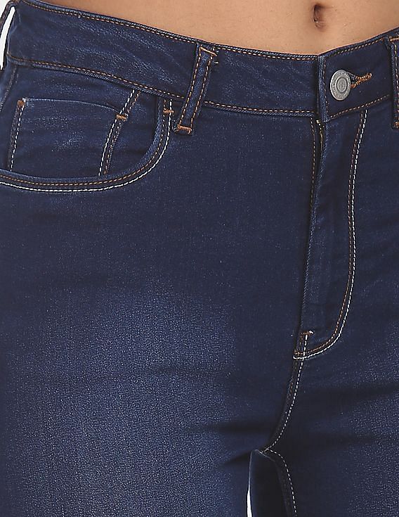 Flying Machine Women Indigo High Rise Veronica Skinny Fit Jeans