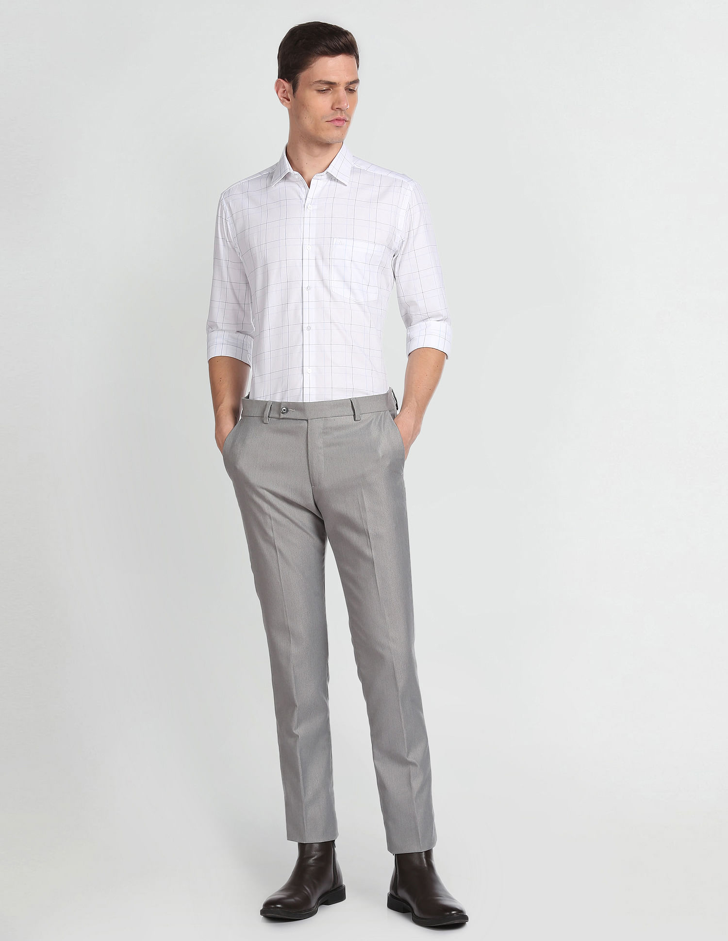 Arrow Windowpane Check Twill Shirt
