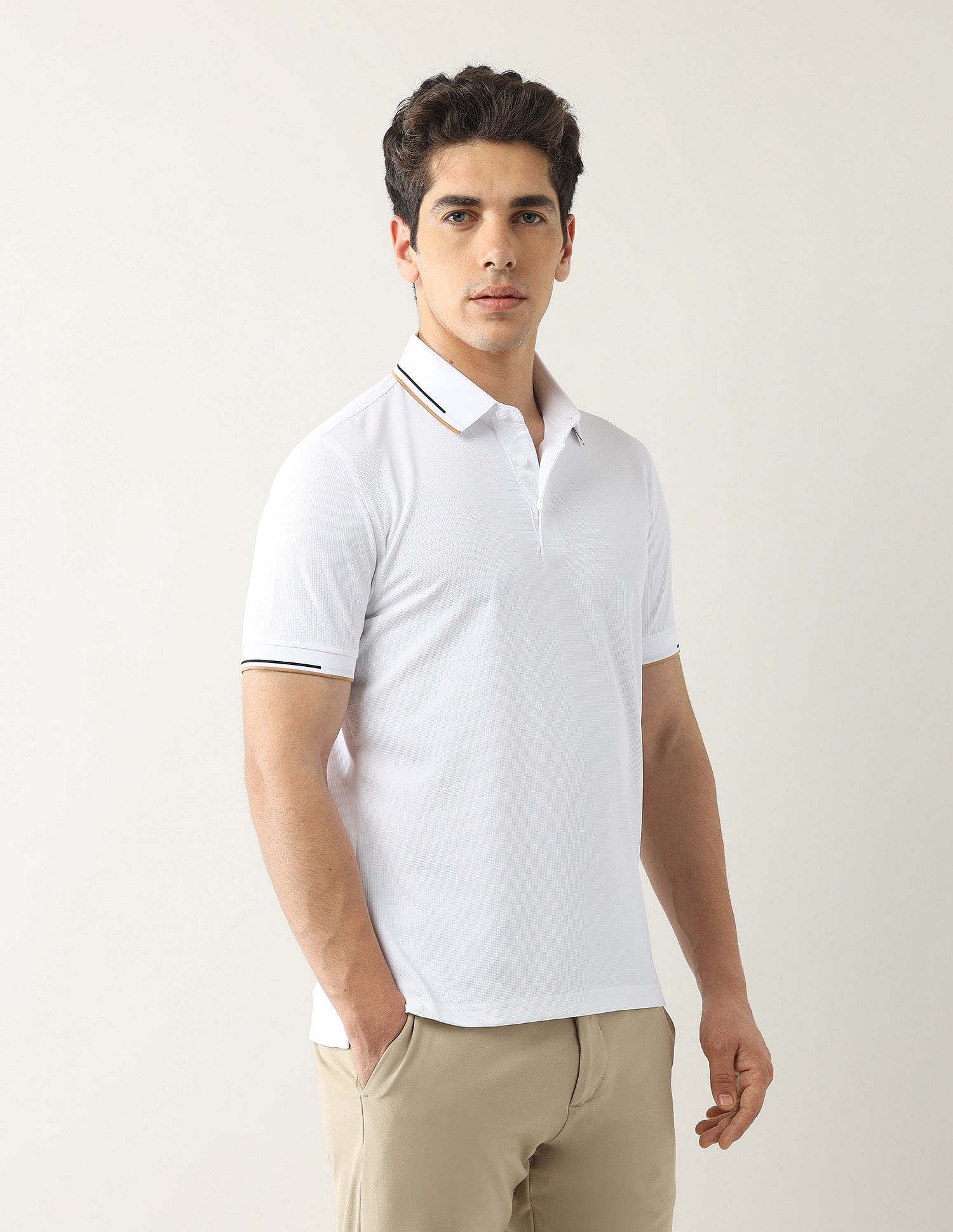 Arrow Textured Regular Fit Polo Shirt