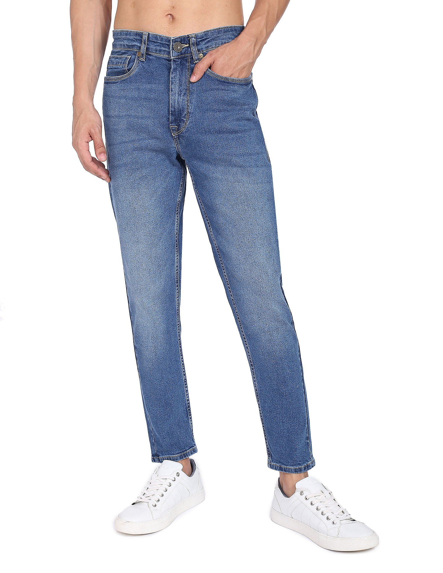 Flying Machine Stone Wash Mankle Slim Fit Jeans