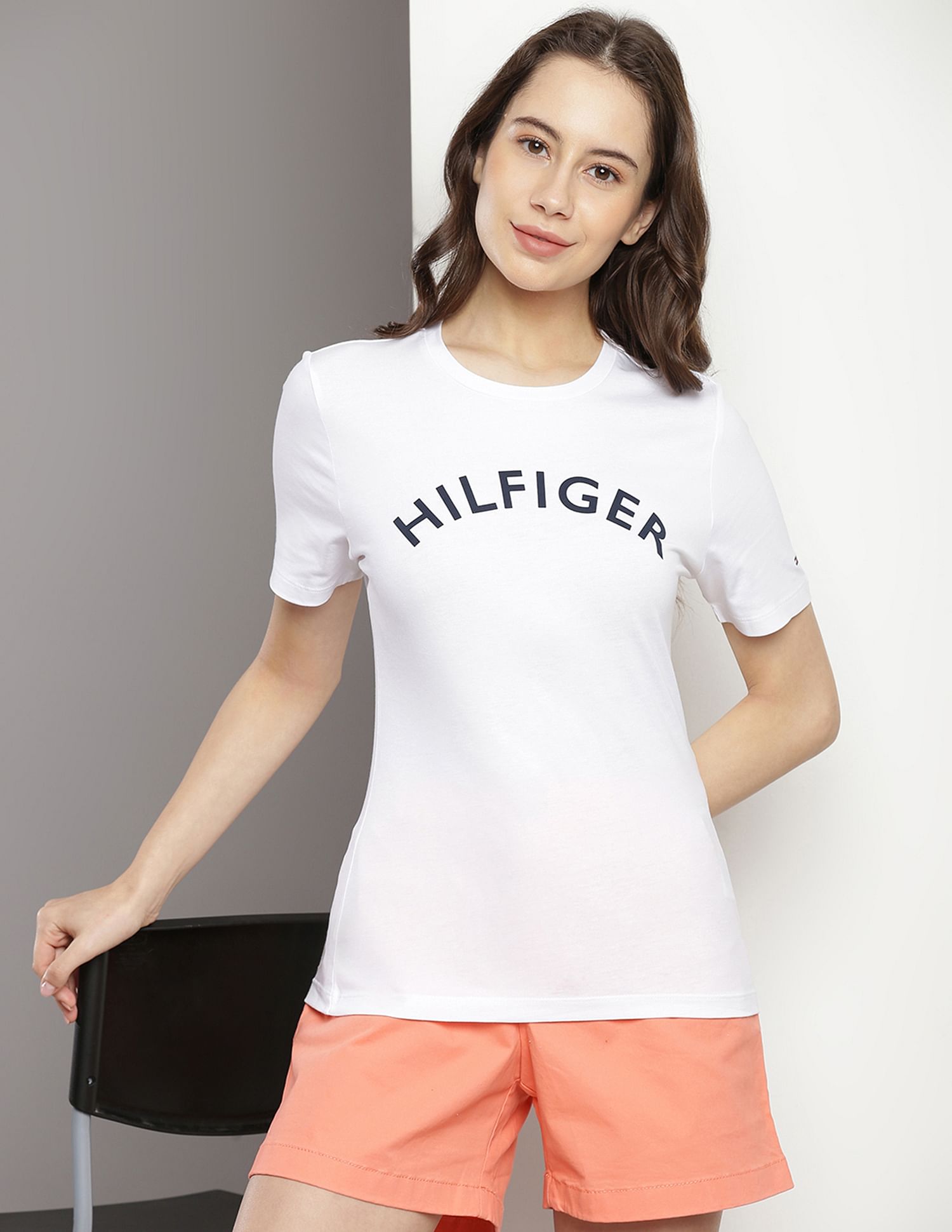 Tommy Hilfiger Crew Neck Brand Print Varsity T-Shirt