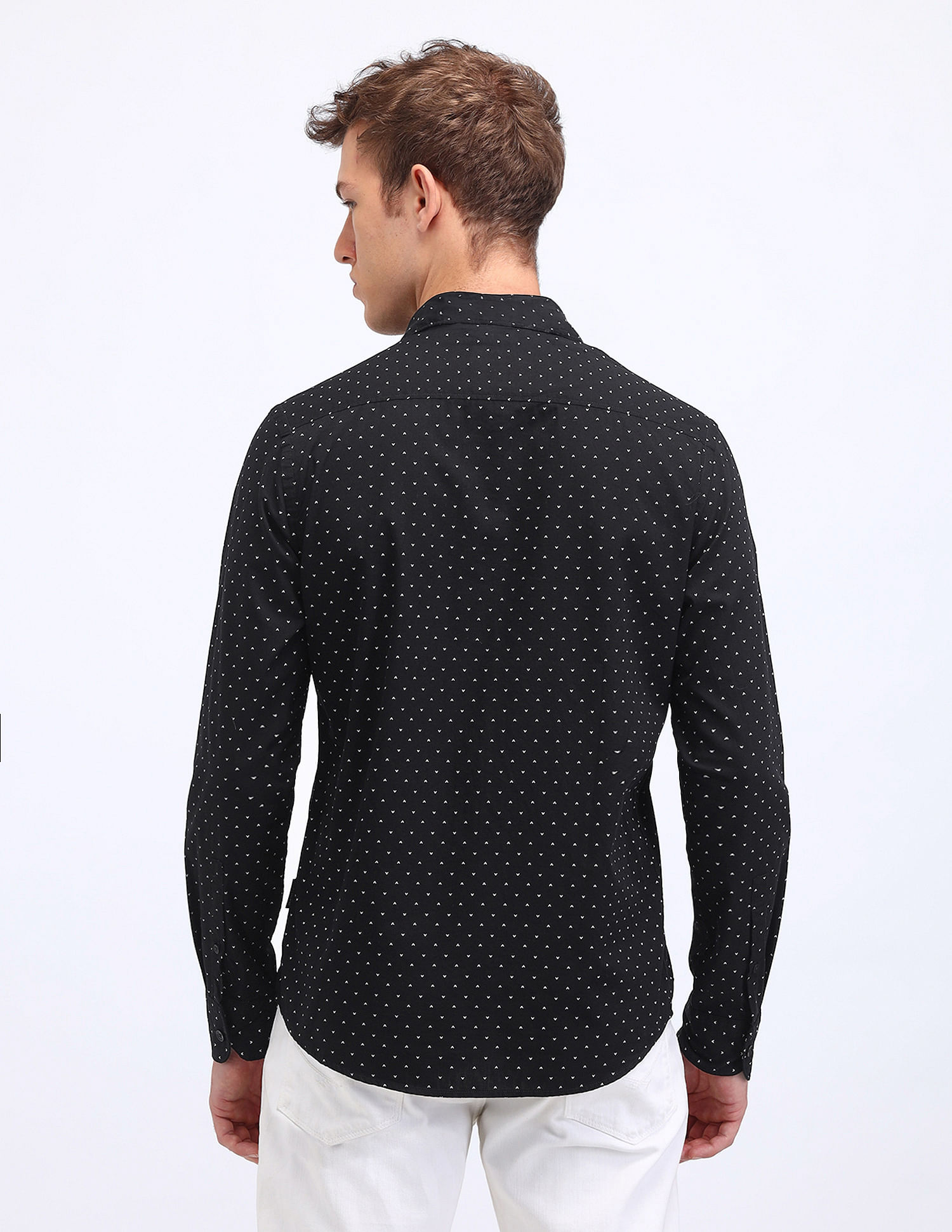 Flying Machine Geometric Slim Fit Shirt