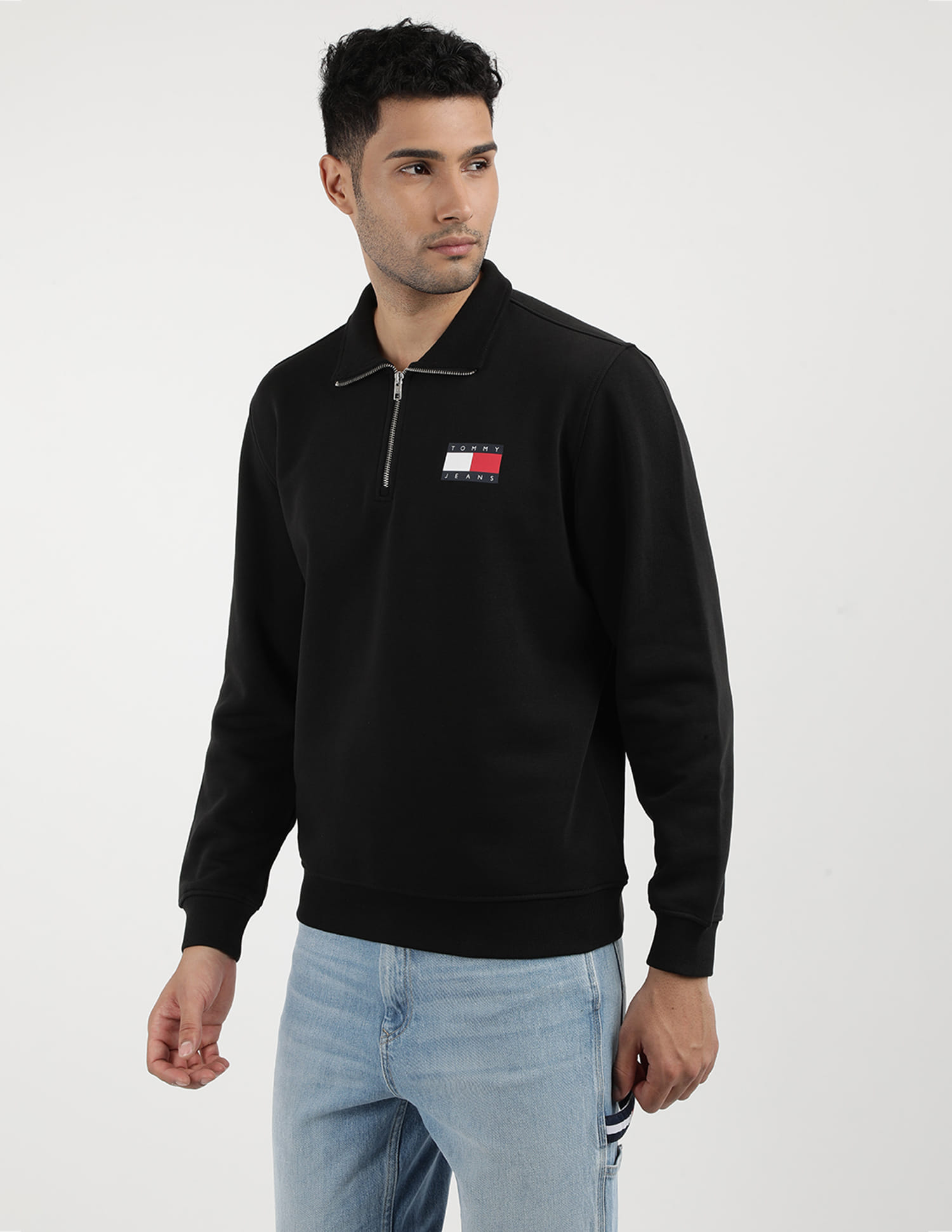 Buy Tommy Hilfiger Regular Half Zip Solid Sweatshirt