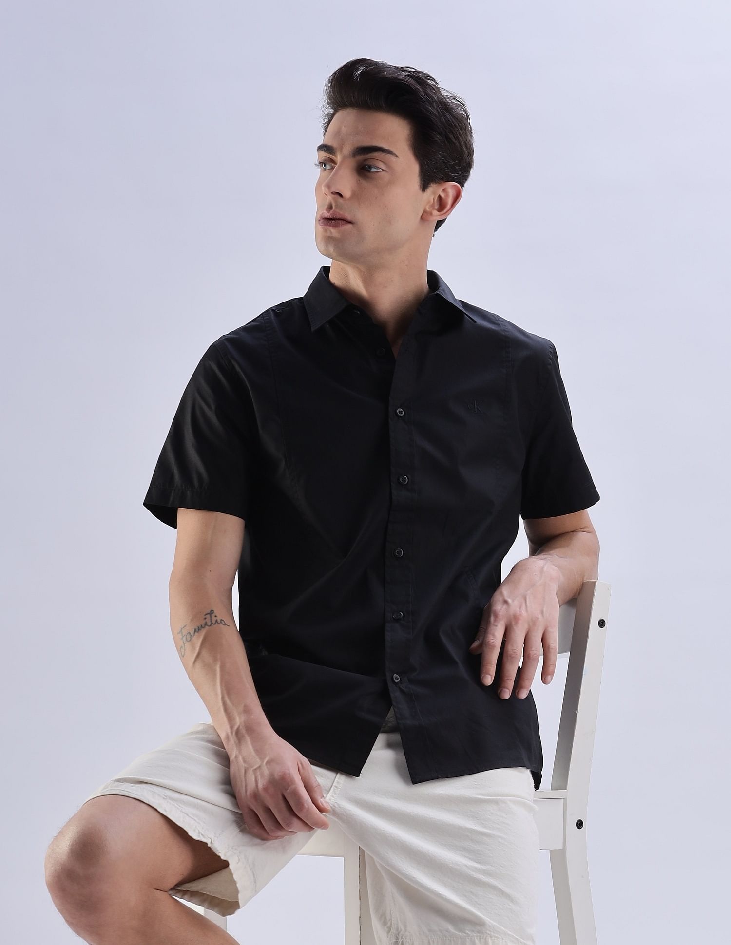 Calvin Klein Jeans Logo Regular Fit Poplin Woven Shirt
