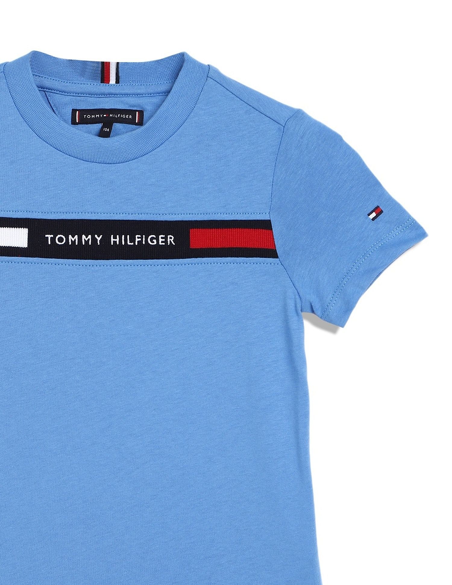 Tommy Hilfiger Kids Boys Logo Regular-Fit Cotton T-Shirt