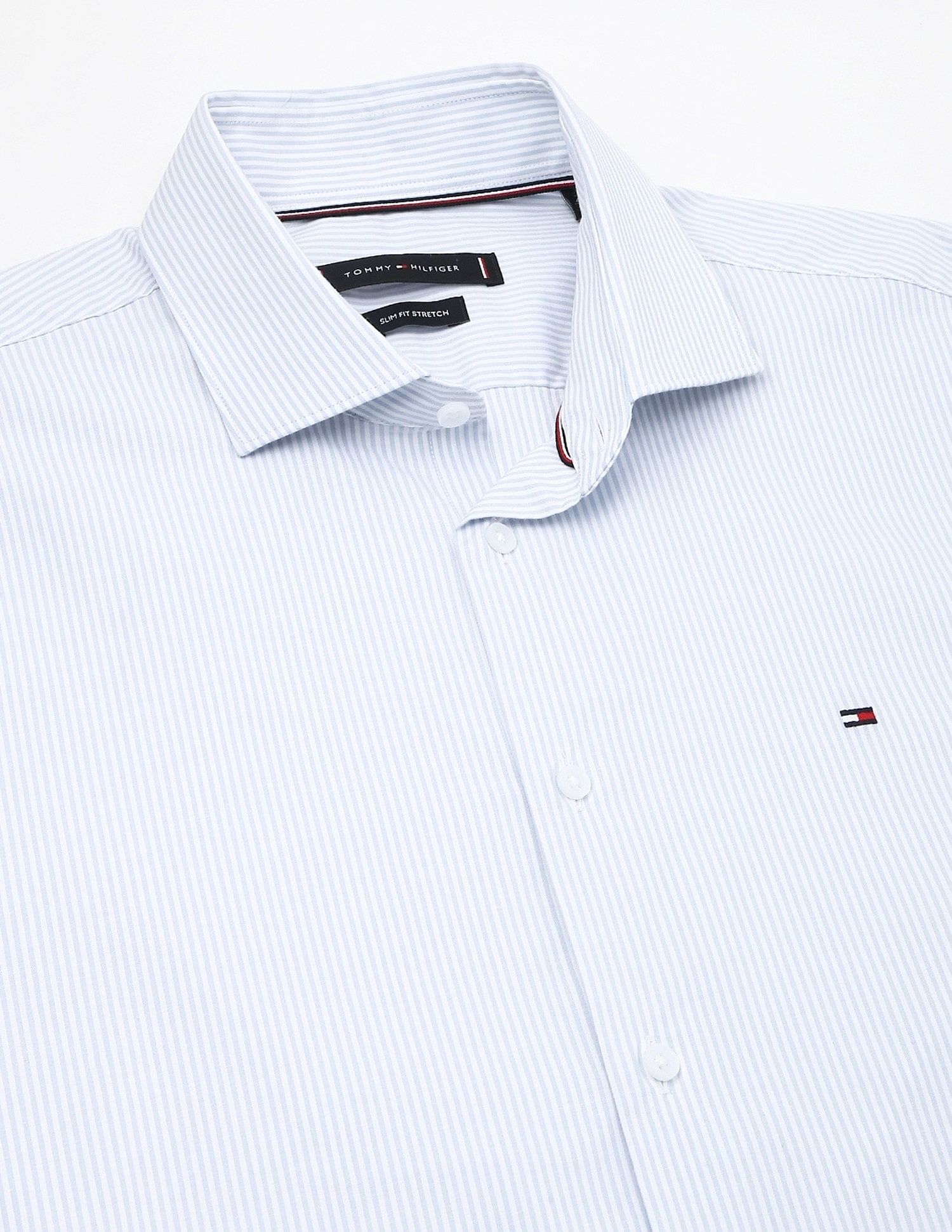 Tommy Hilfiger Striped Slim-Fit Poplin Woven Shirt