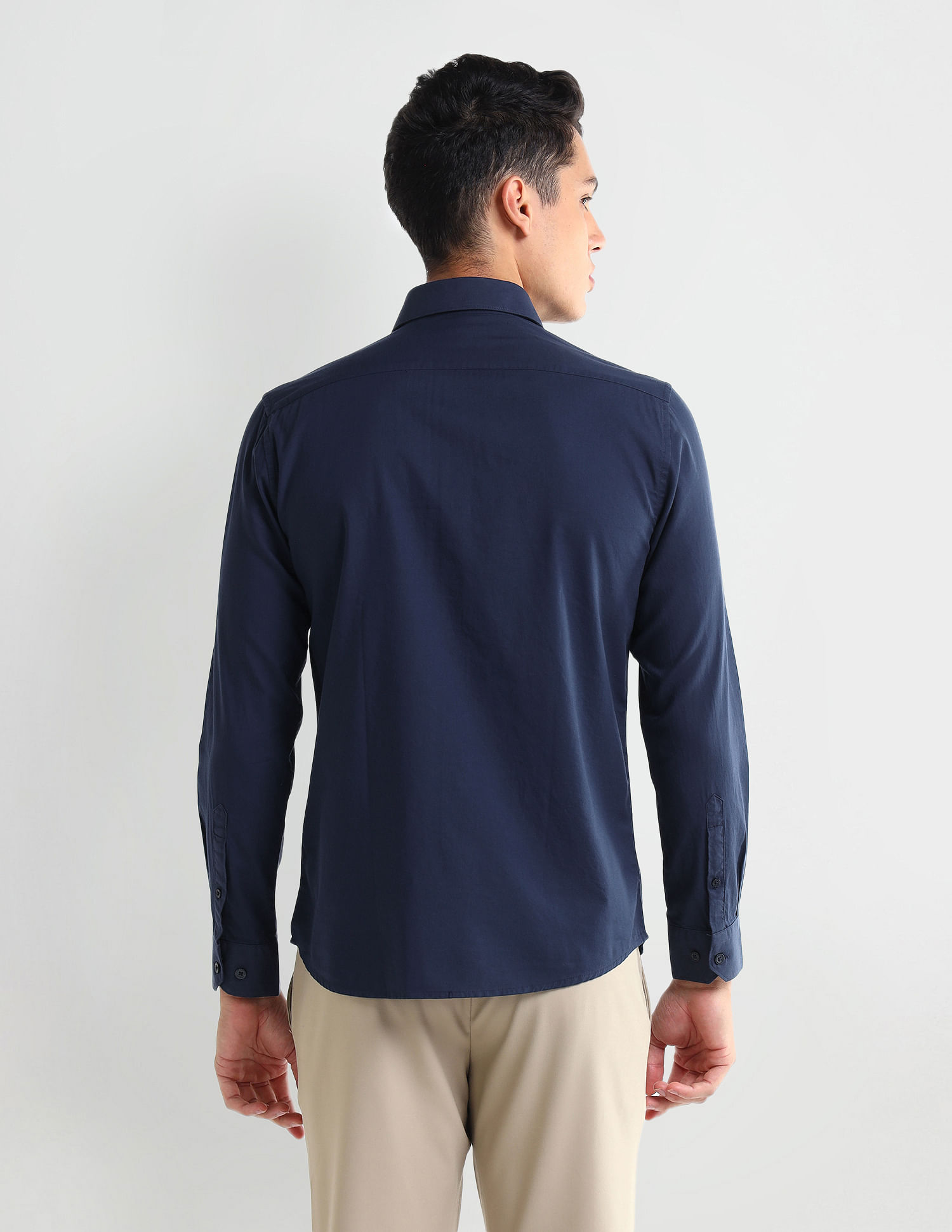 Arrow Sport Horizontal Striped Cotton Shirt