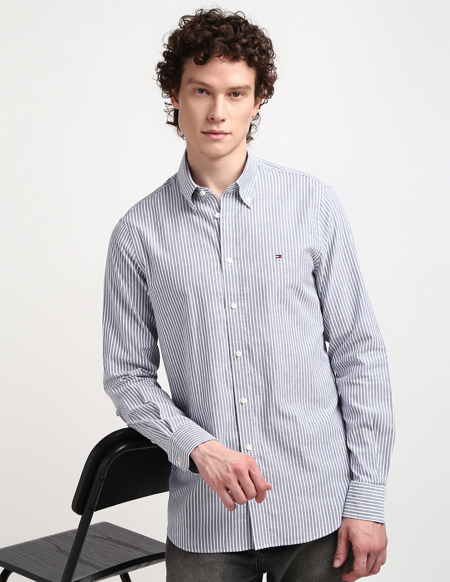 Tommy Hilfiger Vertical Striped Oxford Shirt