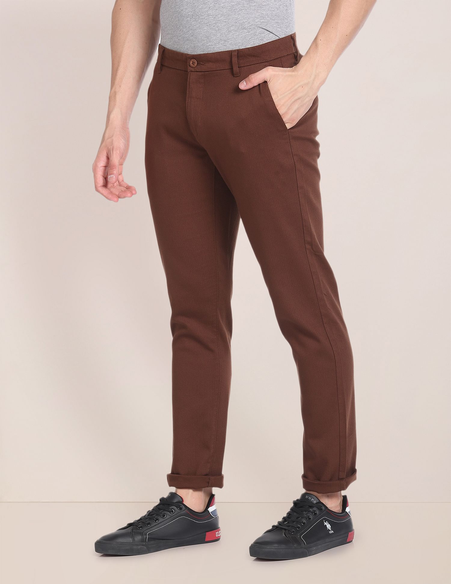 U.S. Polo Assn. Cotton Stretch Dobby Trousers