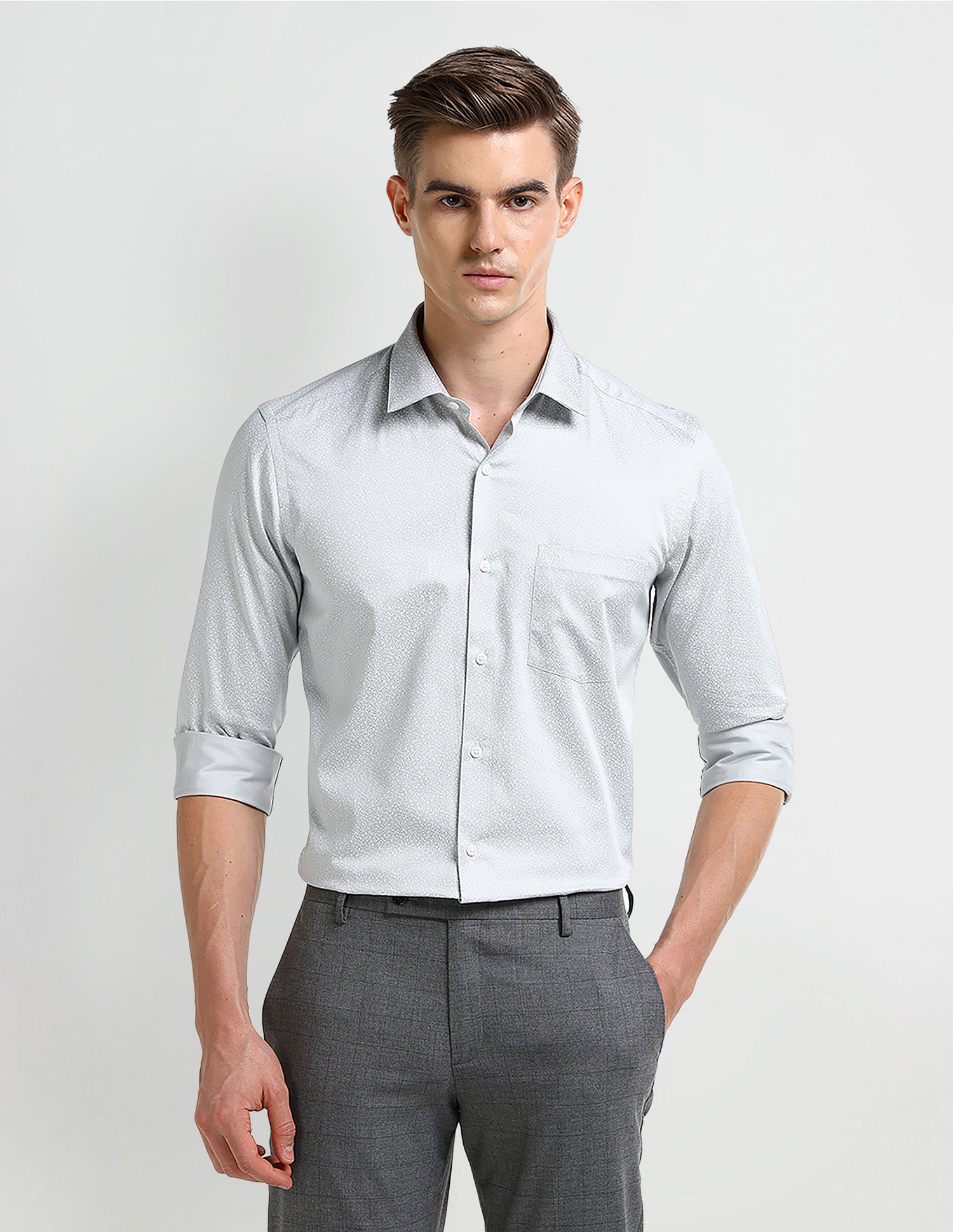 Arrow Manhattan Slim Fit Satin Shirt