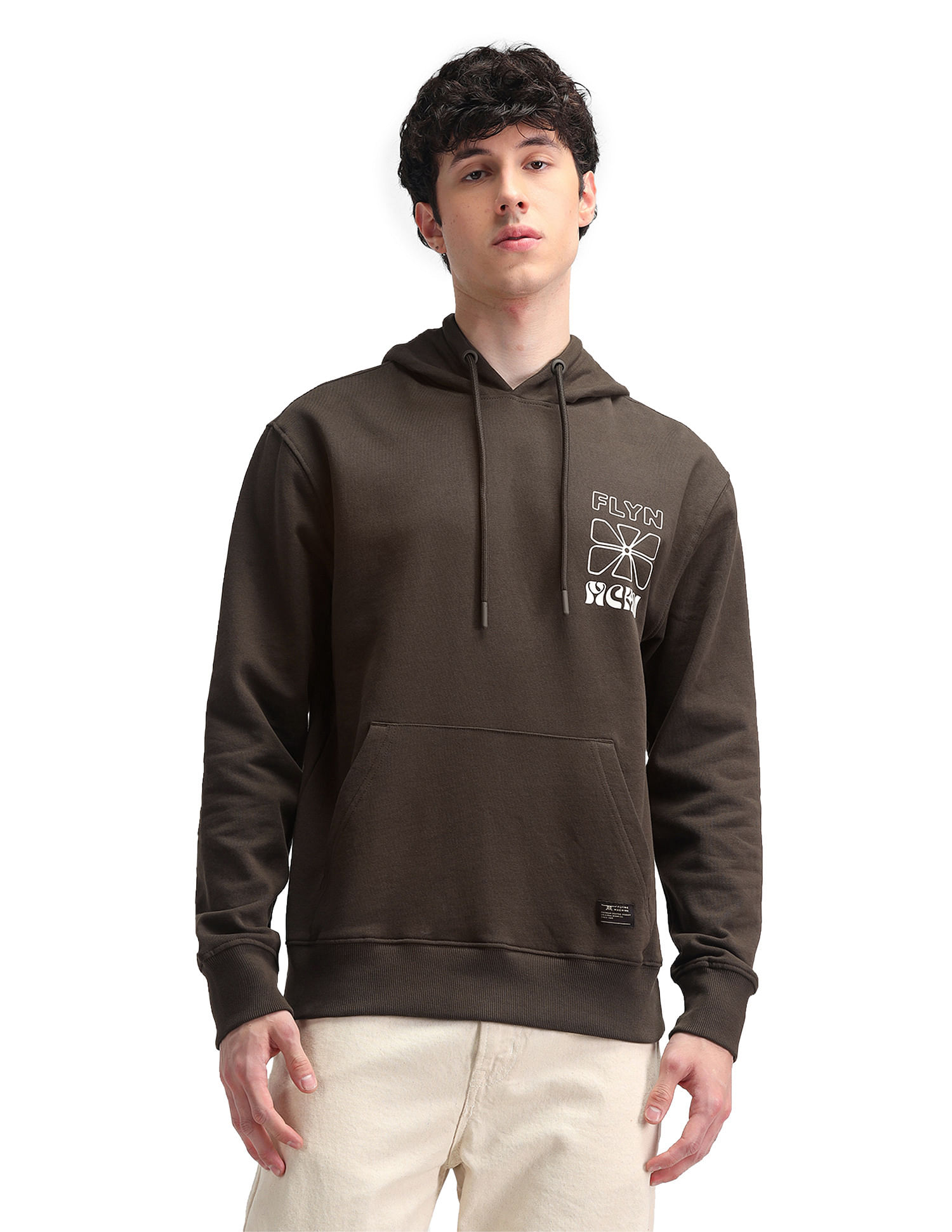 Flying Machine Brand Printed Relaxed Fit Sweatshirt