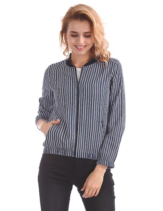 vertical striped jacket