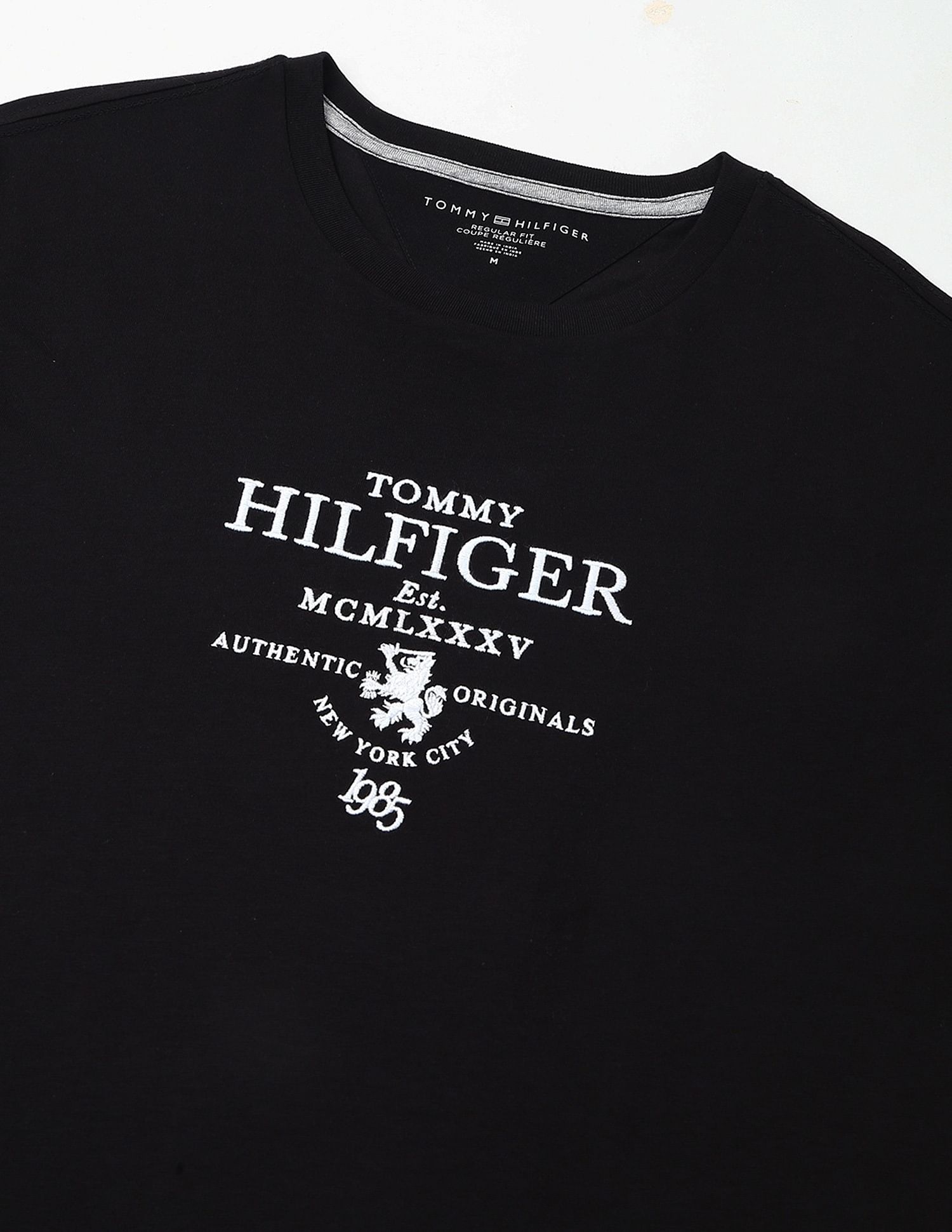 Tommy Hilfiger Embroidered Logo Regular-Fit Cotton T-Shirt