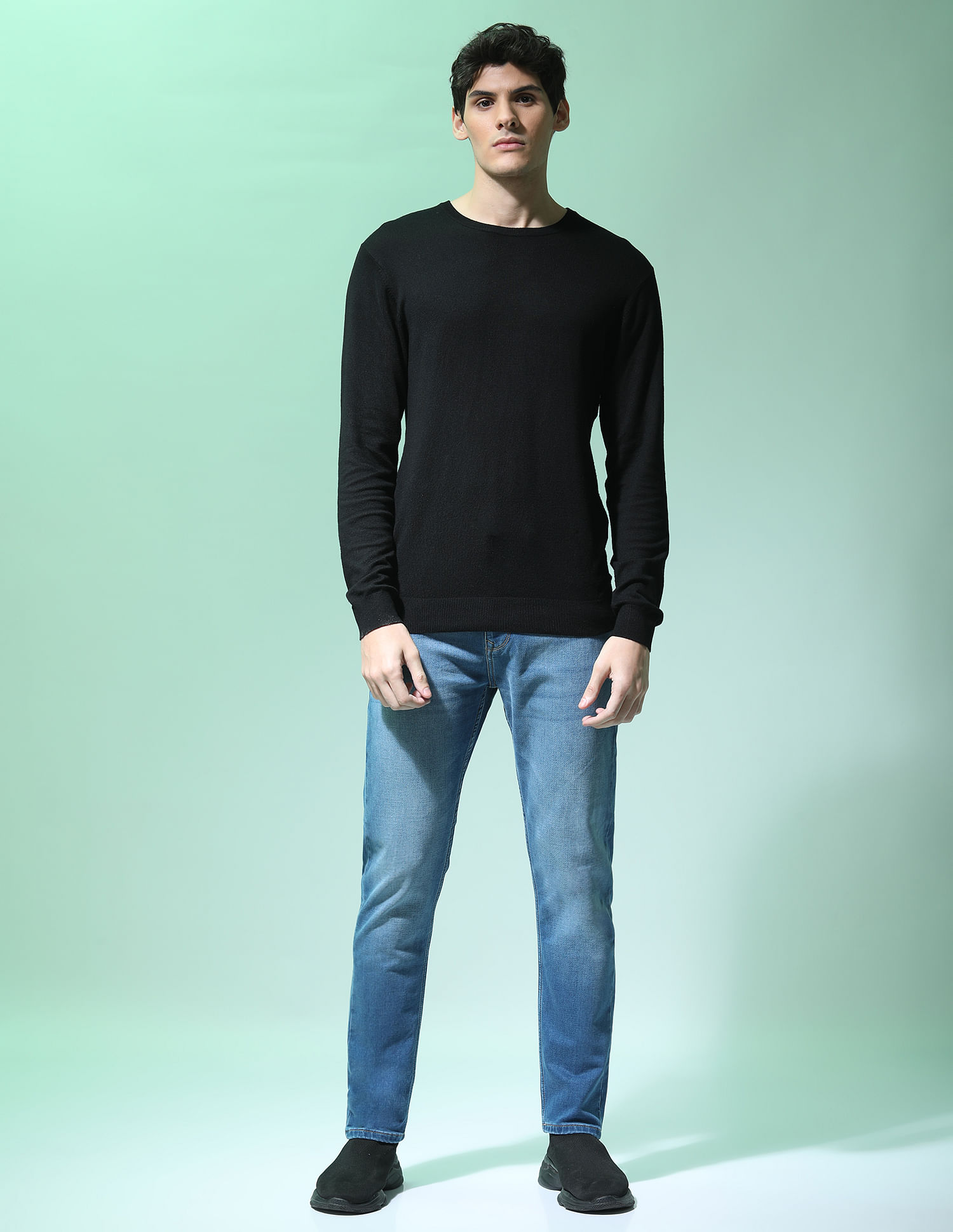 Flying Machine Slash Slim Tapered Fit Mid Rise Jeans