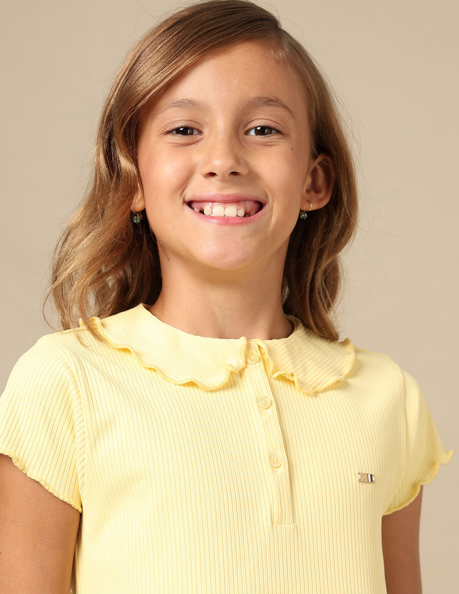 U.S. Polo Assn. Kids Girls Relaxed Fit Lettuce Edge T-Shirt