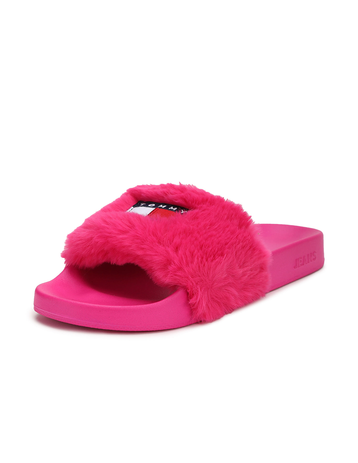 Tommy hilfiger 2024 fluffy slides