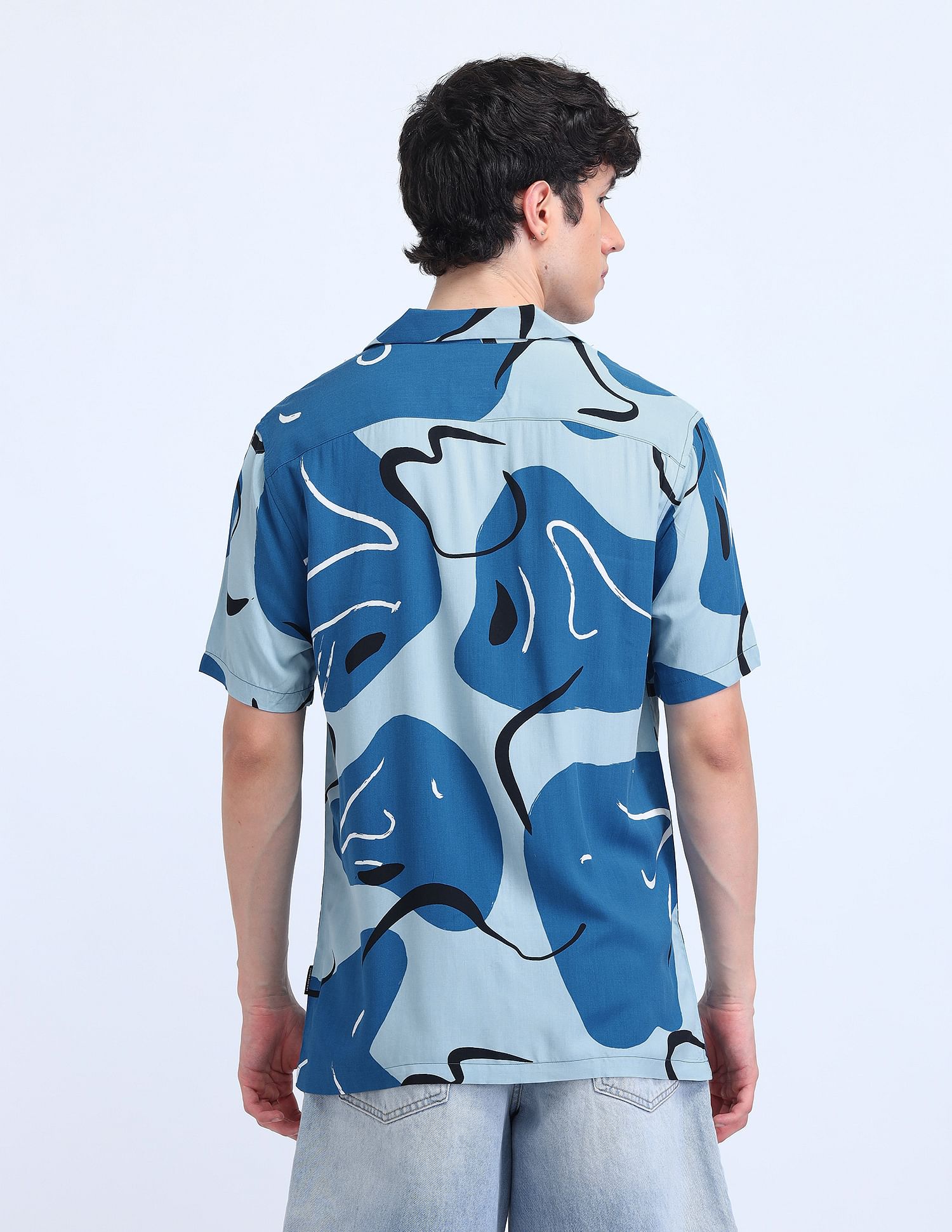 Flying Machine Abstract Pattern Regular Shirt