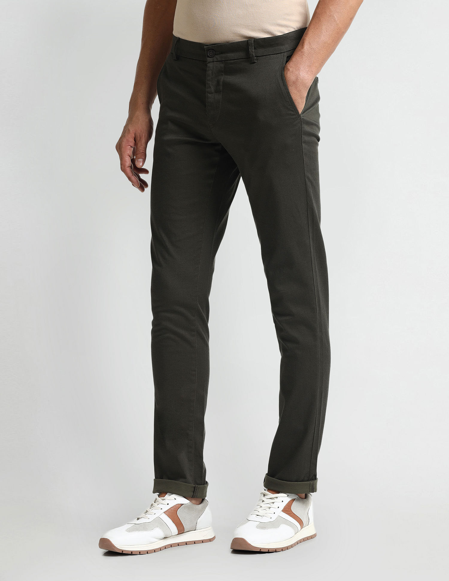 Arrow Sport Slim Fit Twill Trousers