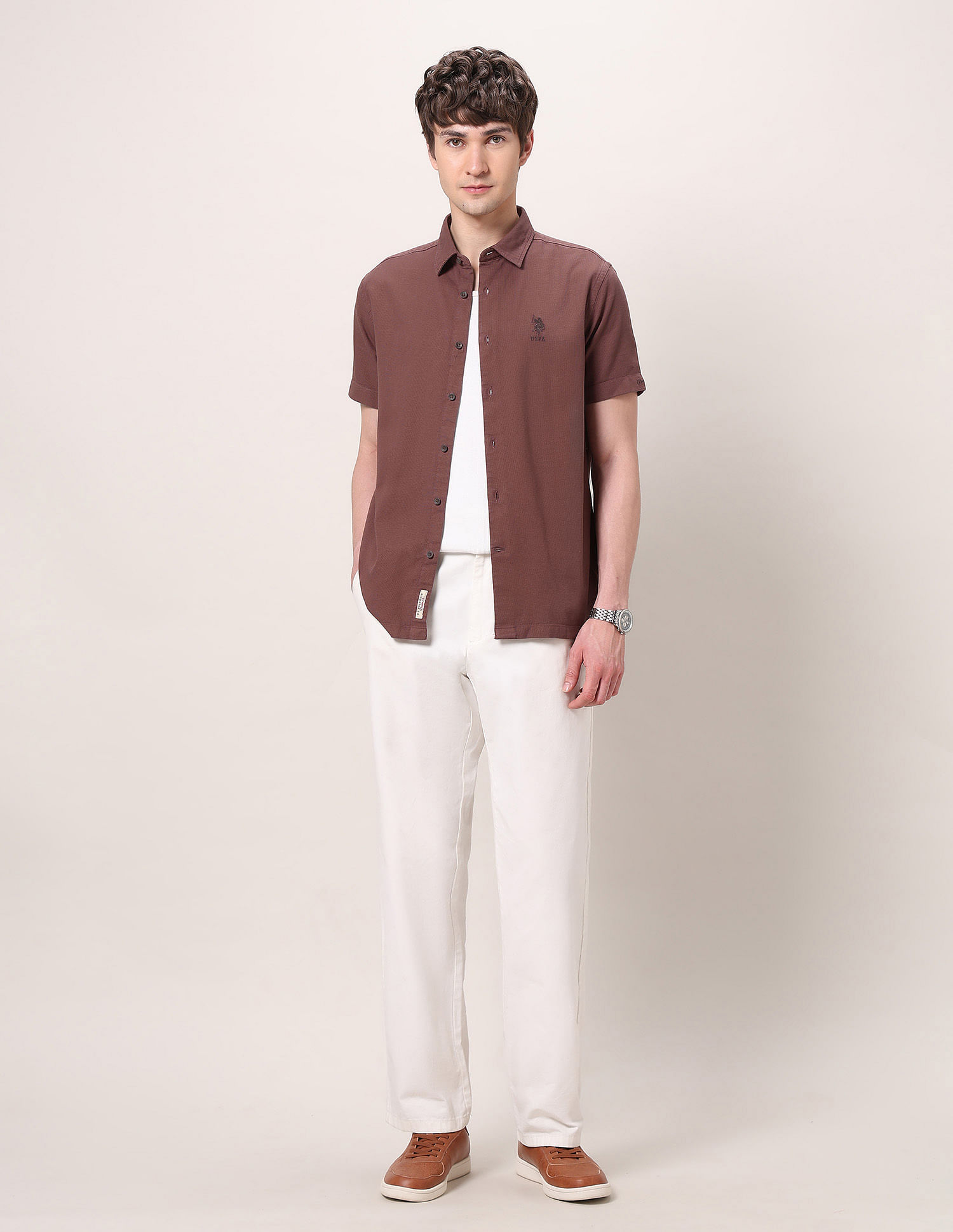 U.S. Polo Assn. Denim Co. Pure Cotton Dobby Shirt
