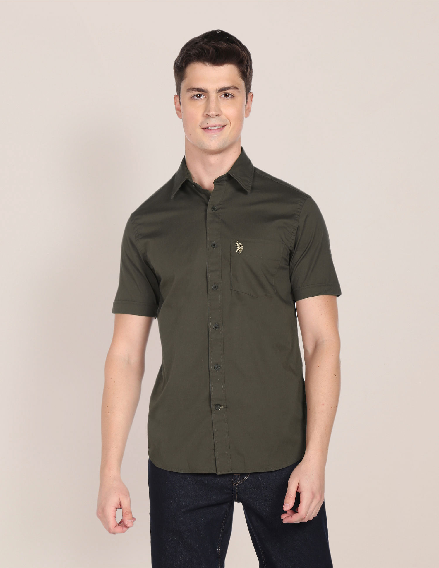 U.S. Polo Assn. Short Sleeve Slim Casual Shirt