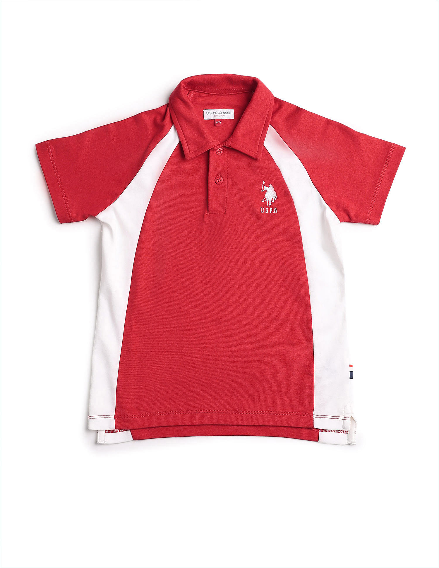 U.S. Polo Assn. Kids Boys Regular Fit Colourblocked Polo Shirt