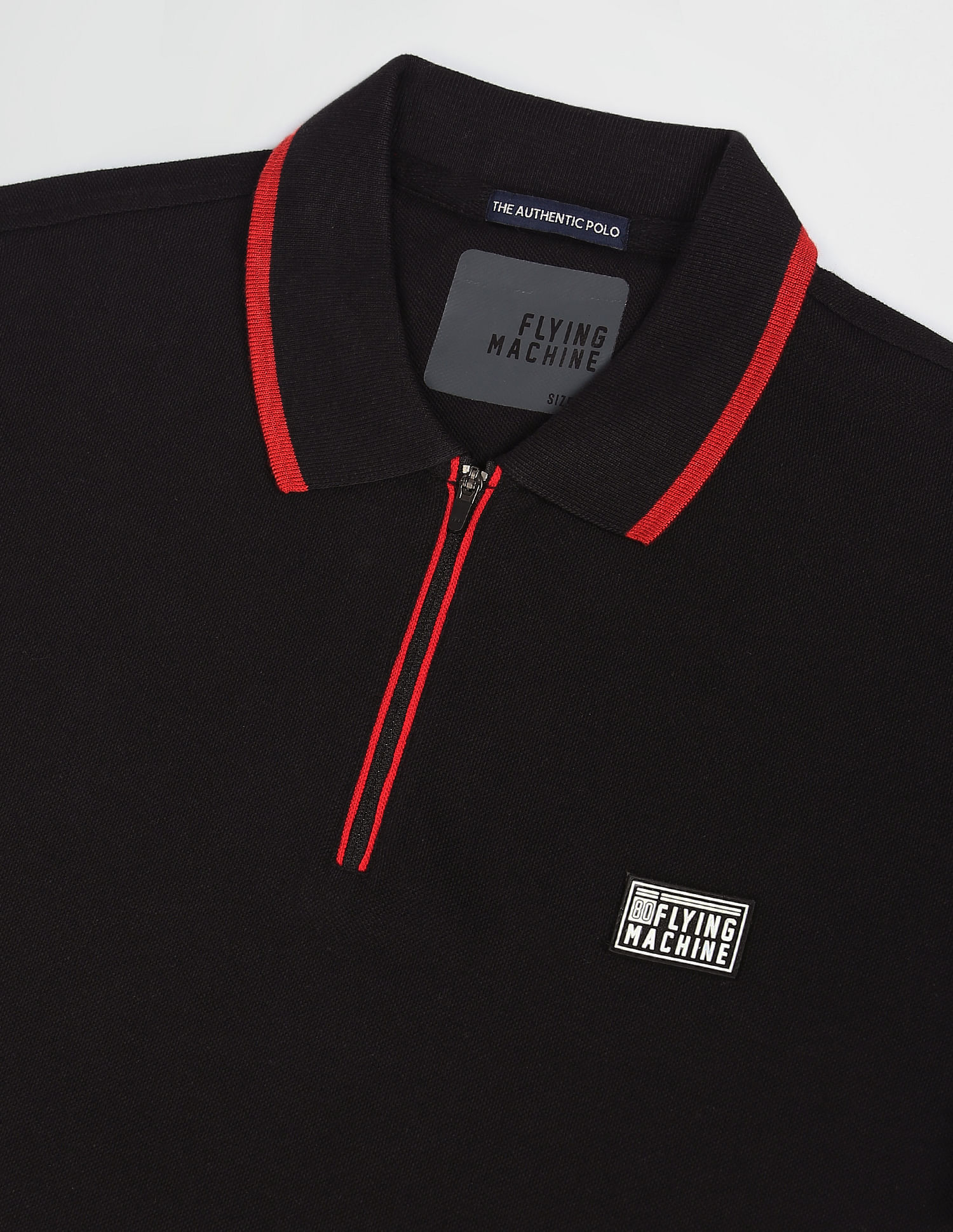 Flying Machine Solid Pique Cotton Polo Shirt
