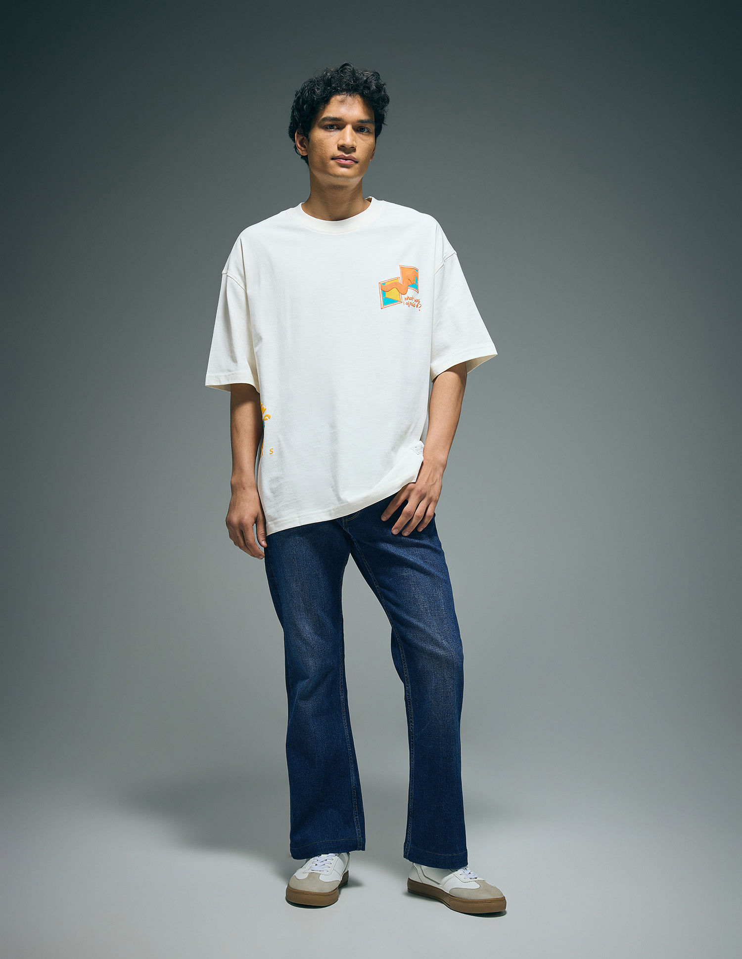 Flying Machine Bruce Bootcut Fit Mid Rise Jeans